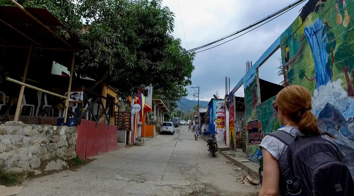 walking through the streets of Minca Colombia