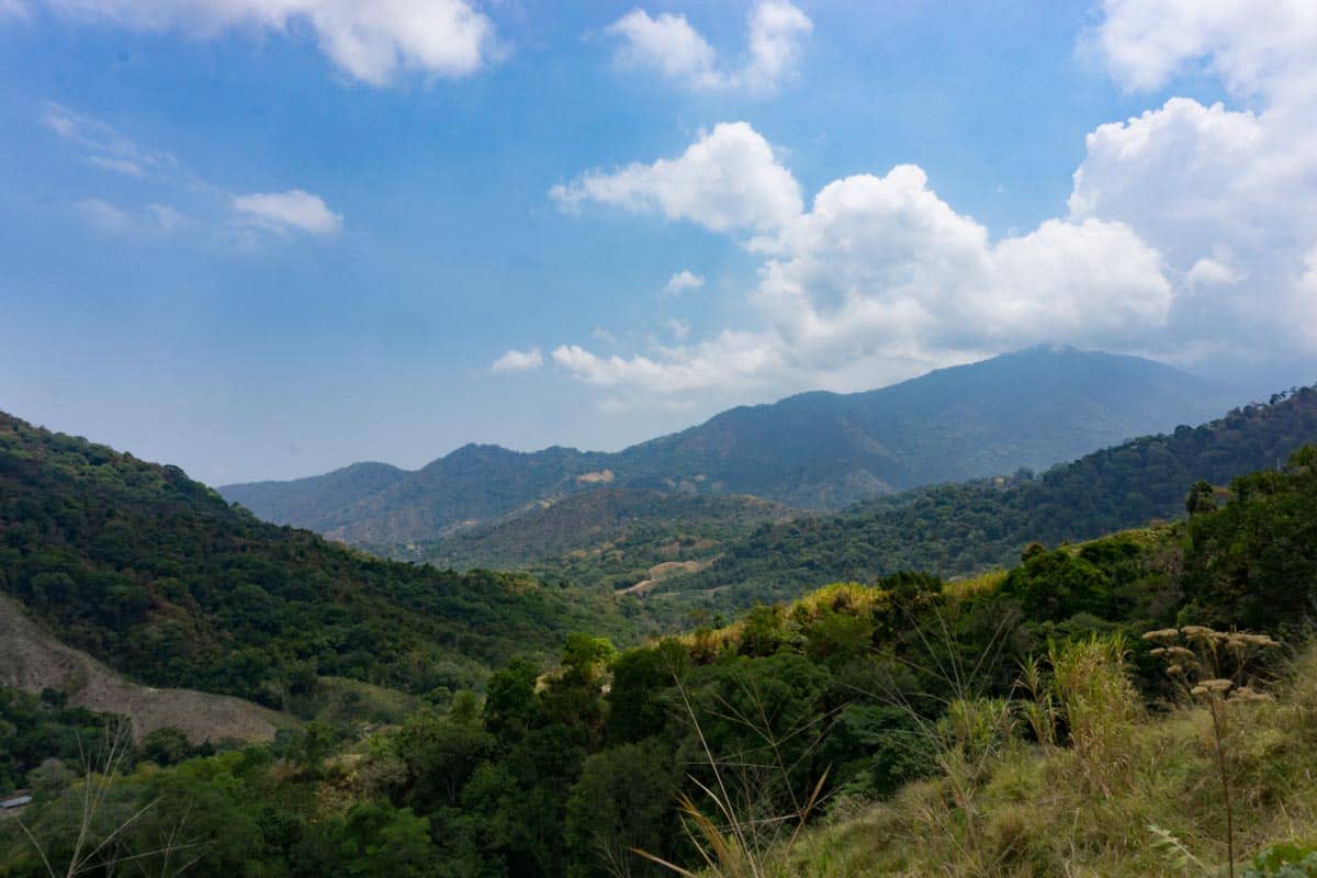 Views of Sierra Nevadas of Minca Colombia 