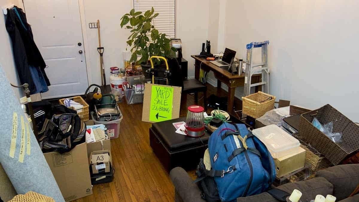 Pre Yard Sale Inside Unclutter your life - picture of our last garage sale