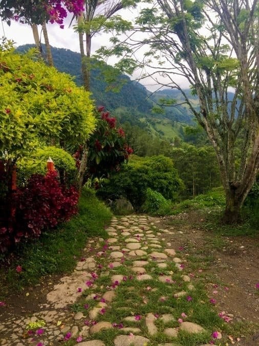 entrance to hike and climb in Jardin Colombia