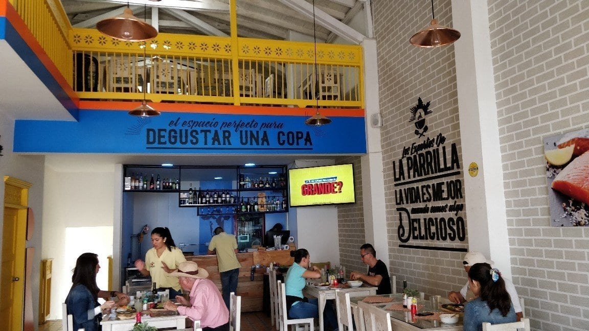 La Parilla restaurant in Jardin, Colombia