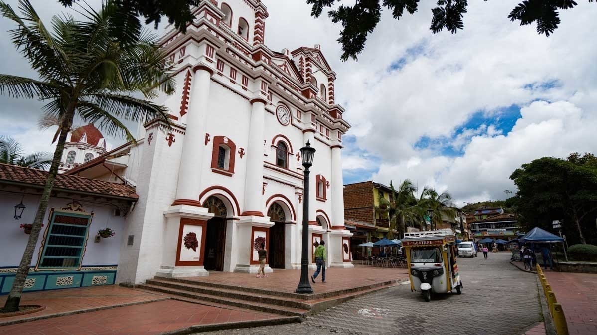 Main square church in Guatape