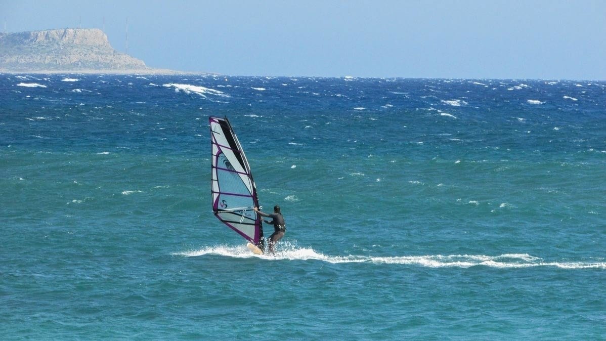Wind Surfing-2 Windsurfing on the ocean one of the many things to do in Gozo