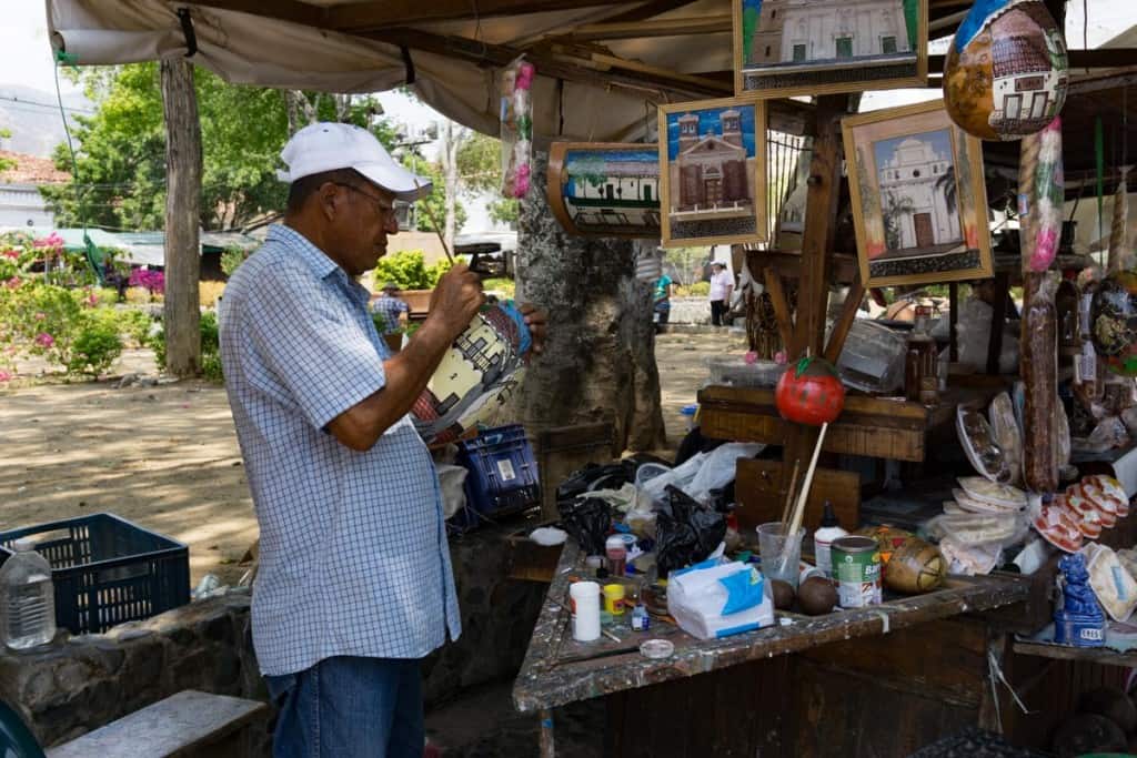 Artisan market in Colombia