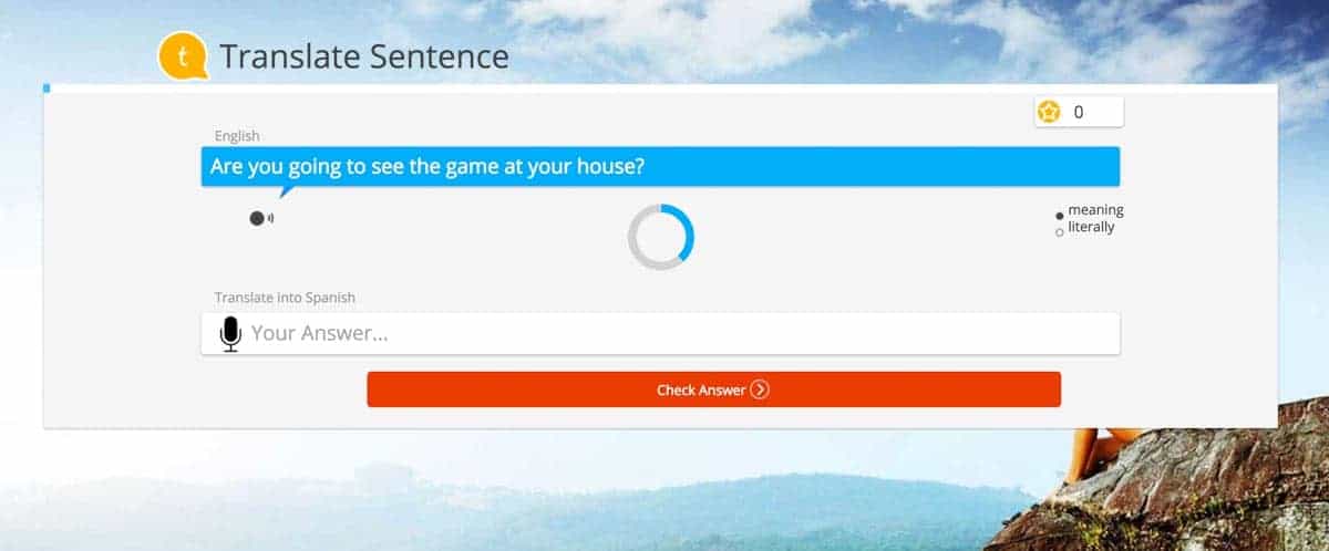 Sentence language learning with languagezen