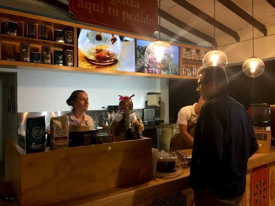 Cafe de los andes shop in Jardin Colombia 