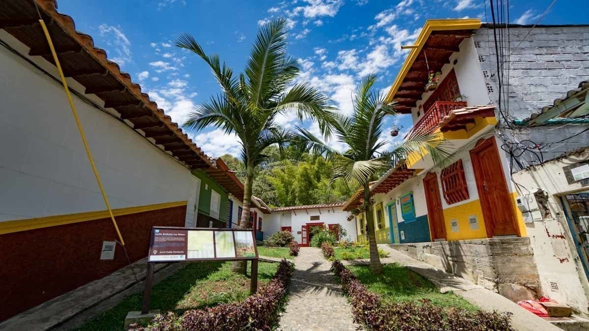 Entrance to the Botanical Gardens in Jerico Colombia