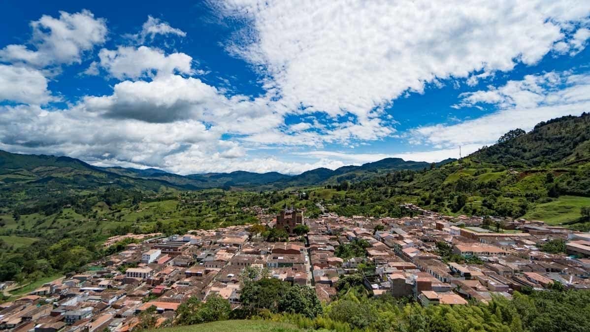 Morro El Salvador view in Jerico Colombia 