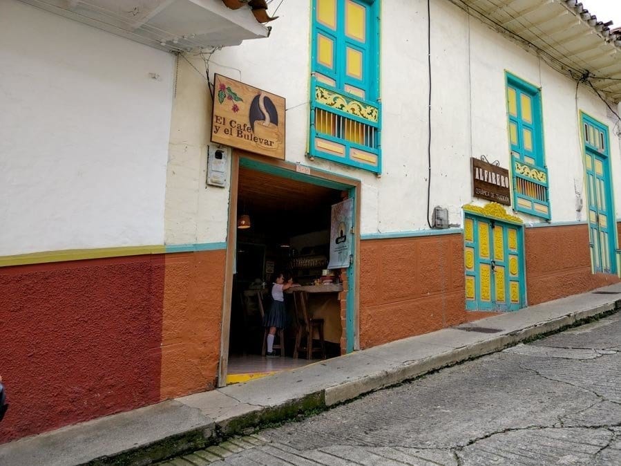 one of the many cafes in Jerico Colombia