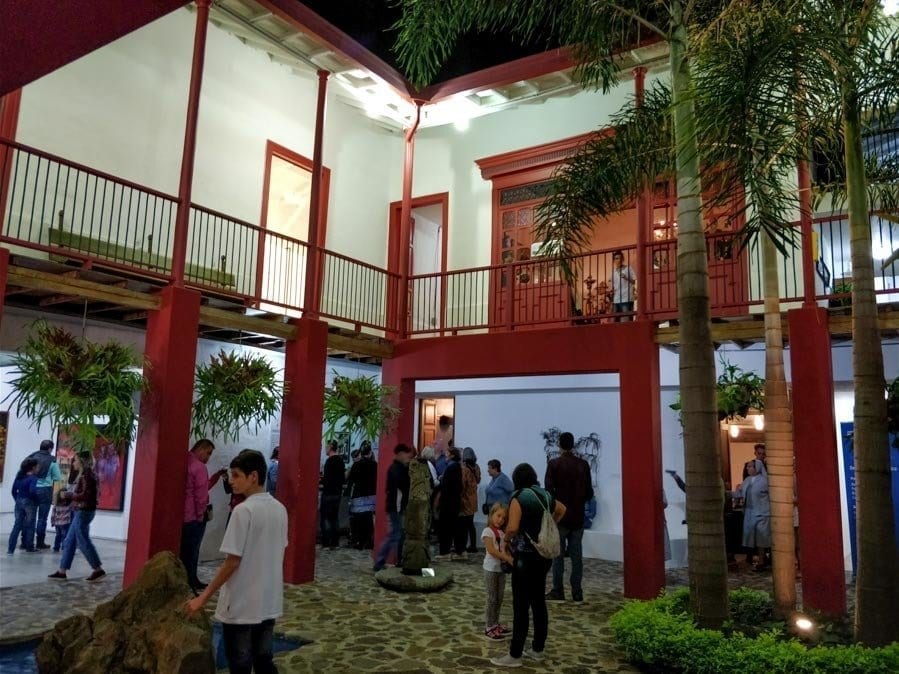 the courtyard inside the maja gallery