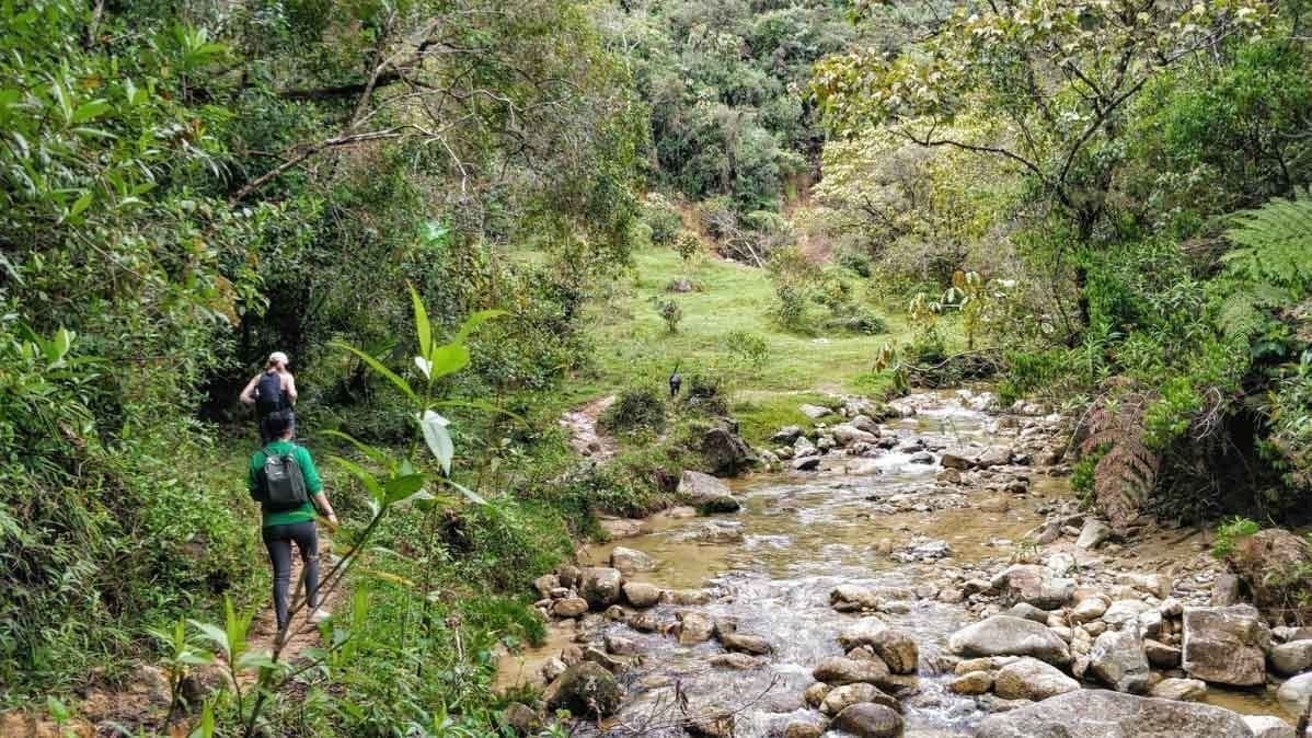 views of the waterfall hike in Guatape town