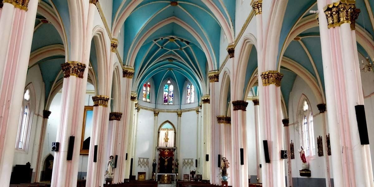 one of the many churches in Jerico Colombia. Inside the most impressive one