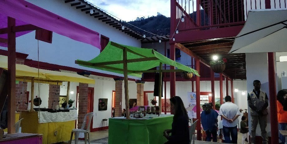 outdoor market on weekends at Bomarzo Jerico Colombia 