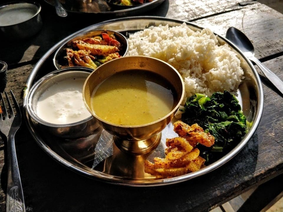 Dhal bhat from Lovin Spoonful in Bandipur Nepal