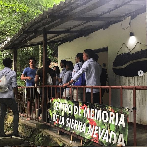 A picture outside the memorial museum in Minca